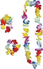 Adult Hula Skirt Kit with Shell Bikini & Floral Accessories