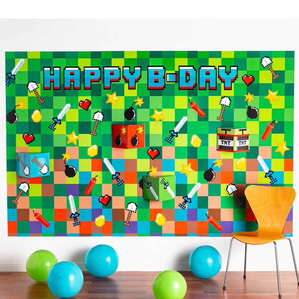 Pixel Party Deluxe Birthday Scene Setter Kit