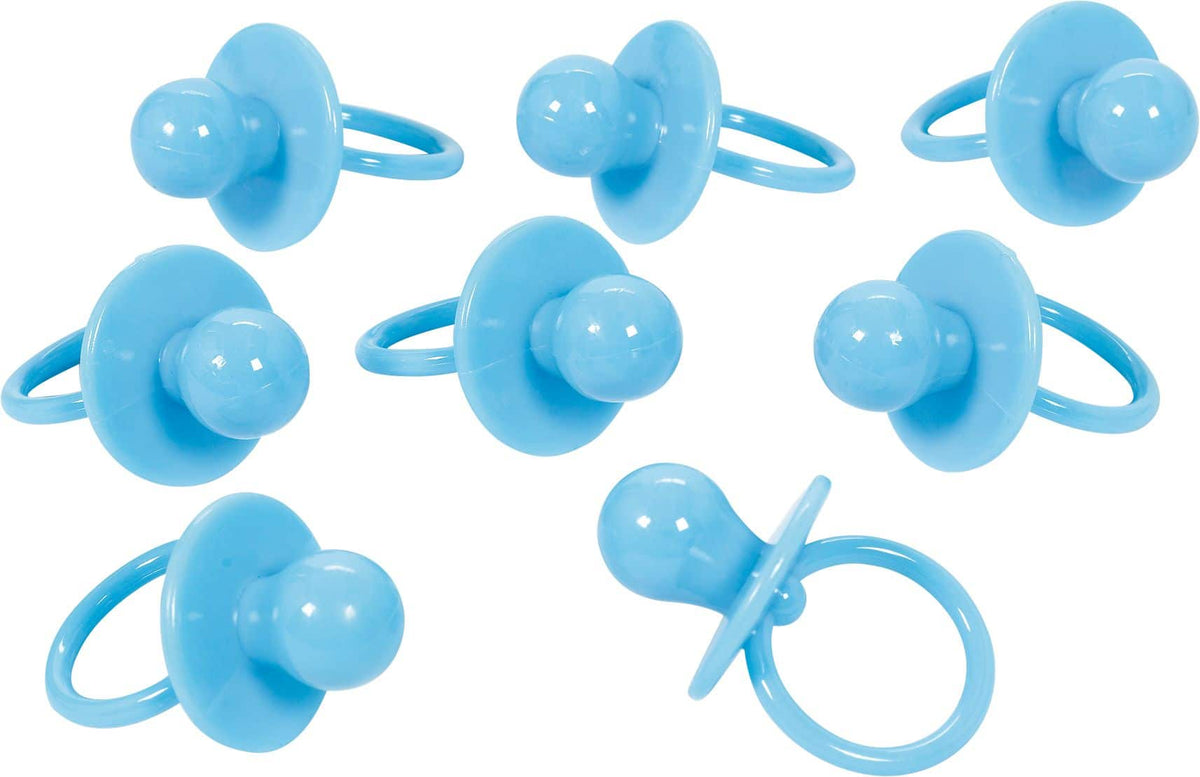 Blue Pacifier Baby Shower Favor Charms - 8 Pack