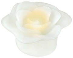White Floating Flower Water-Activated Flameless LED Candles, 2-Pack