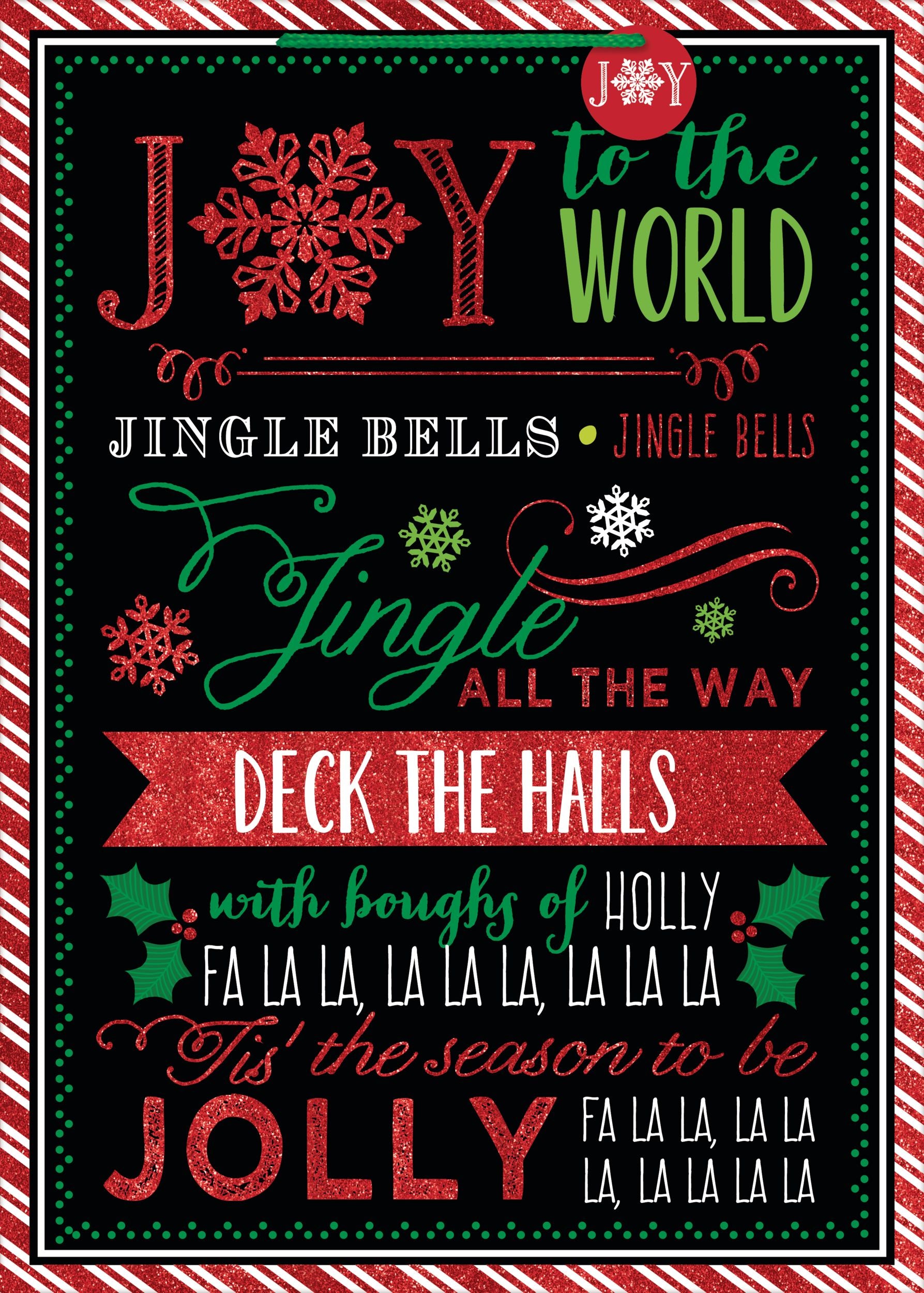 Extra Large Glitter Chalkboard Christmas Gift Bag