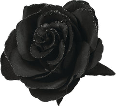 Gothic Black Flower Hair Clip
