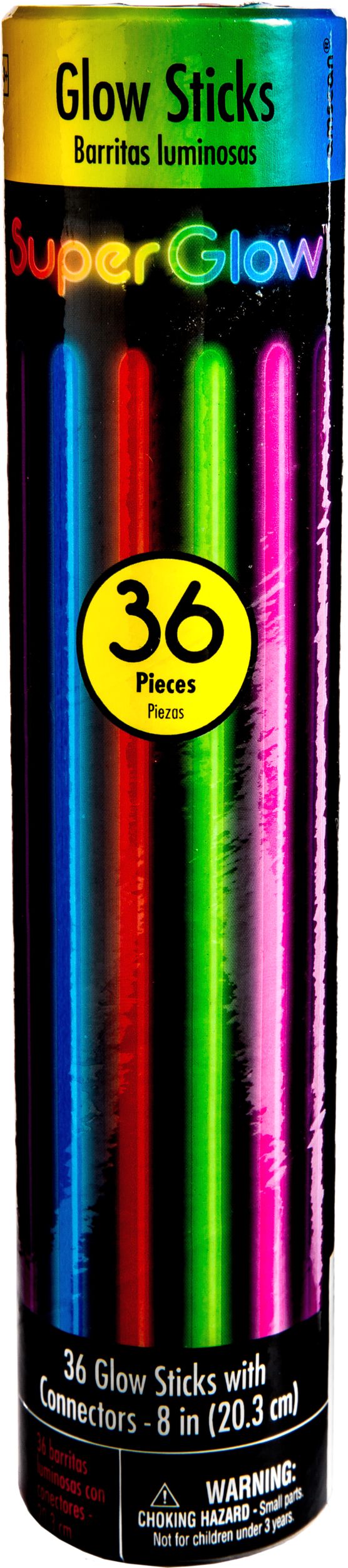 Tricolor 8-Inch Glow Stick Bracelets - 36 Pack