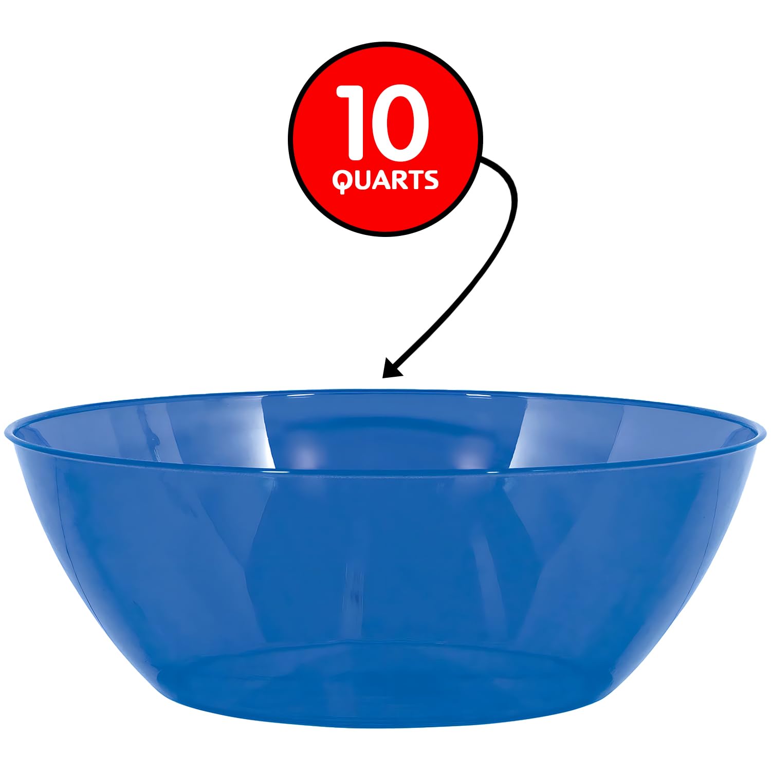 Royal Blue 10 Qt Plastic Serving Bowl