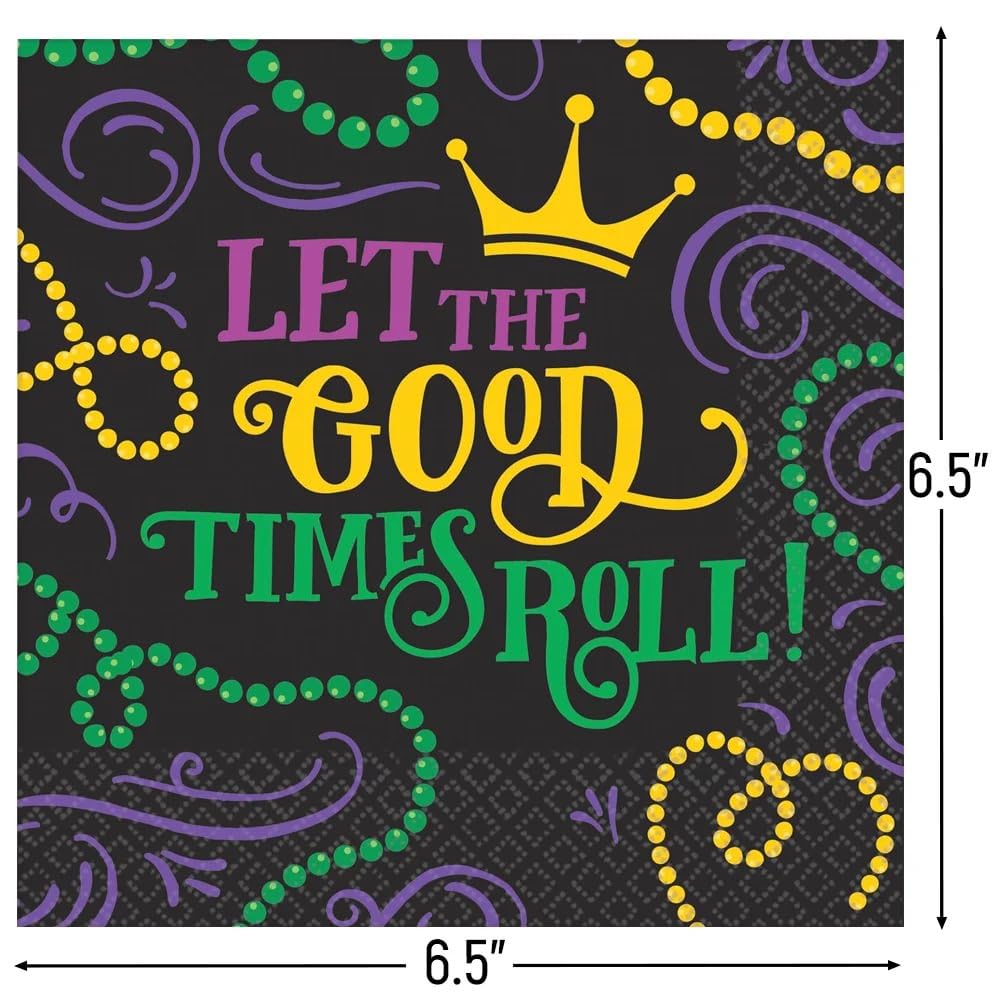 Mardi Gras Masquerade Lunch Napkins - Good Times Design
