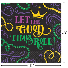 Mardi Gras Masquerade Lunch Napkins - Good Times Design