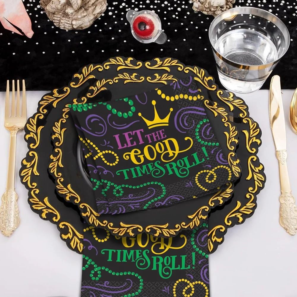 Mardi Gras Masquerade Lunch Napkins - Good Times Design