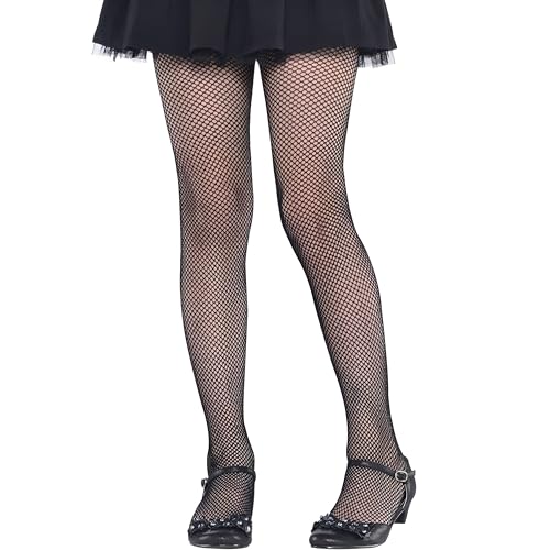 Kids' Black Fishnet Tights - S/M