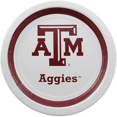 Texas A&M Aggies 9-Inch Party Plates - Pack of 10