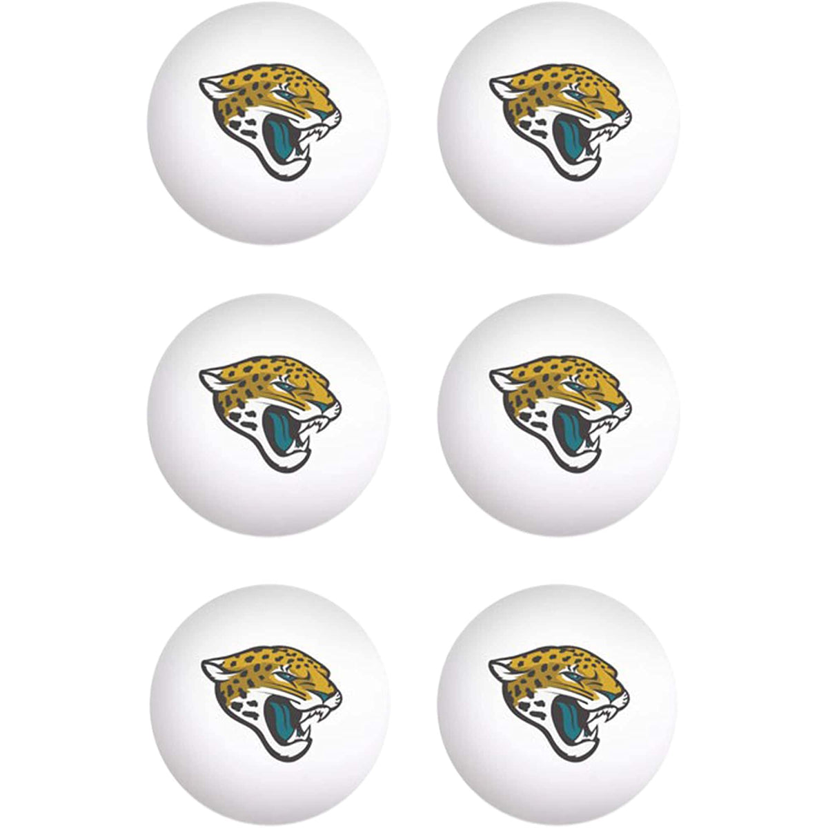 Jacksonville Jaguars Ping Pong Ball Set - 6 Pack