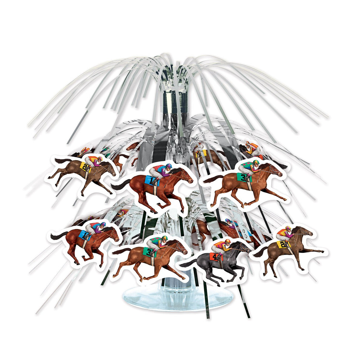 5x7in Cascading Horse Race Centerpiece for Derby Day