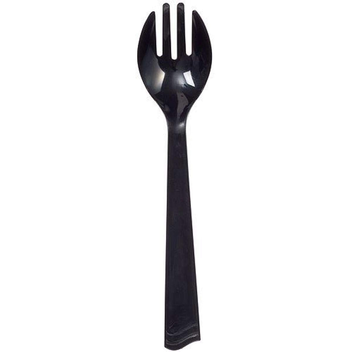 Black Plastic Serving Spoons - Pack of 6