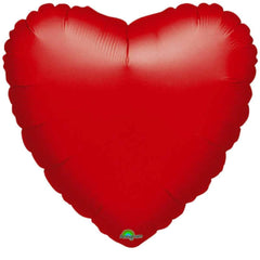 Radiant Red Heart-Shaped Metallic Balloon - 18-Inch