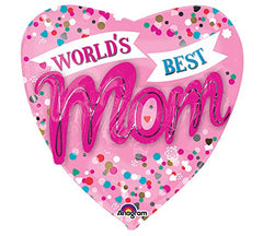World's Best Mom Metallic Foil Balloon