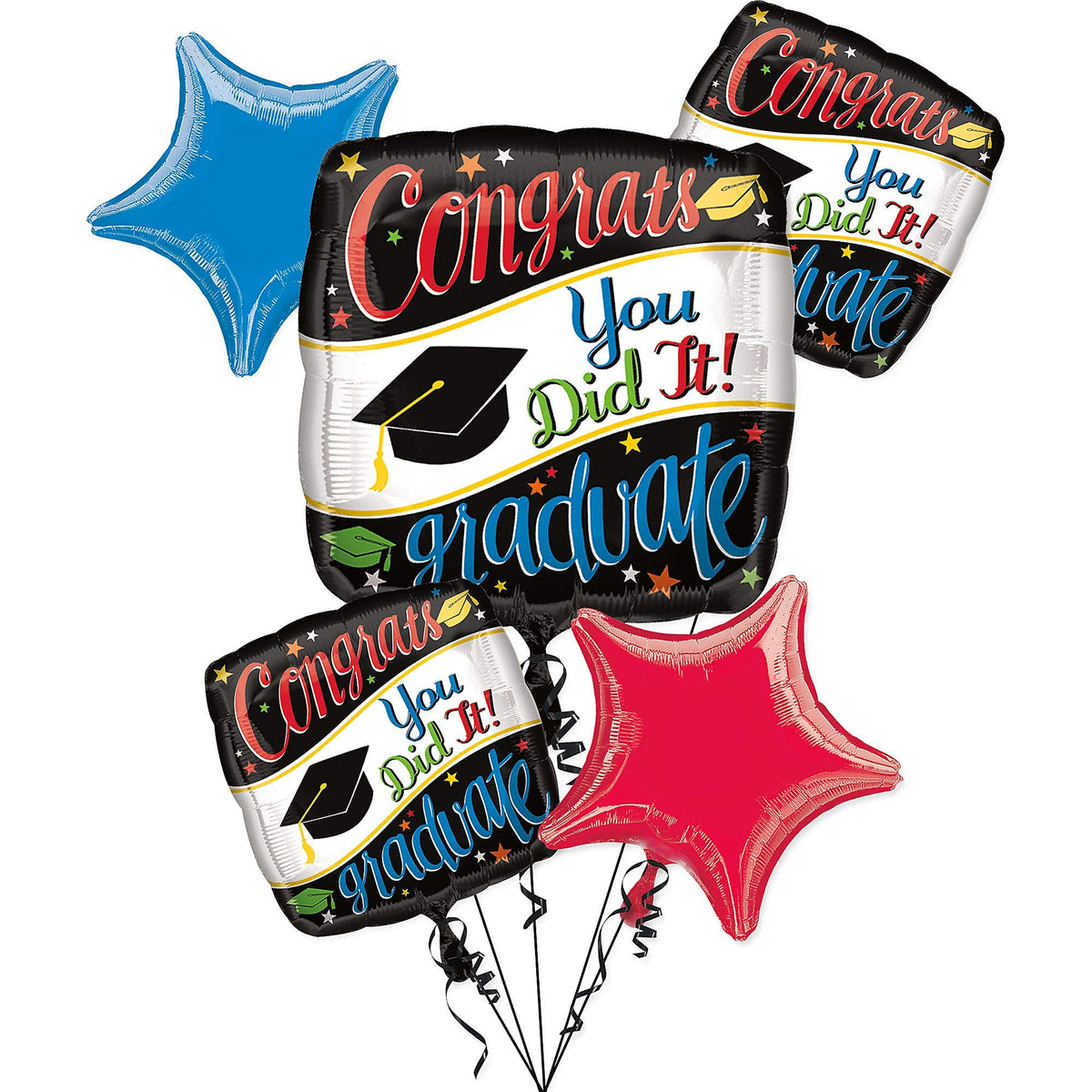 Graduation Foil Balloon Bouquet - "Going Places" Theme