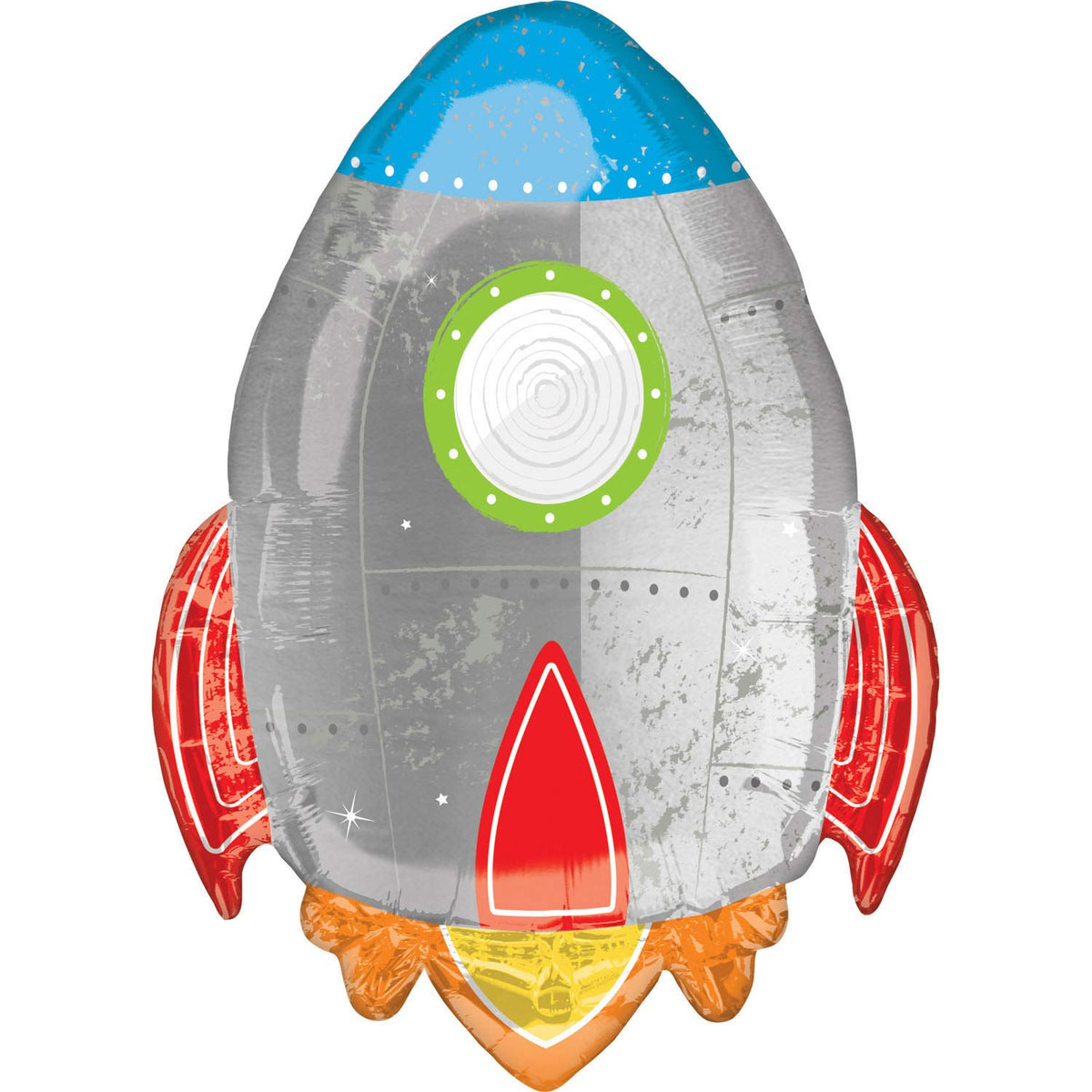 Blast Off Metallic Super Shape Balloon for Baby's First Birthday