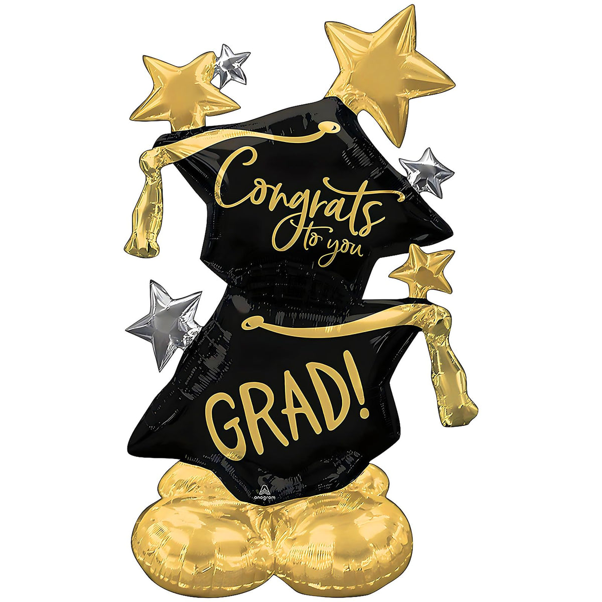 50-Inch Foil Air Walker Graduation Balloon - "Congrats Grad"