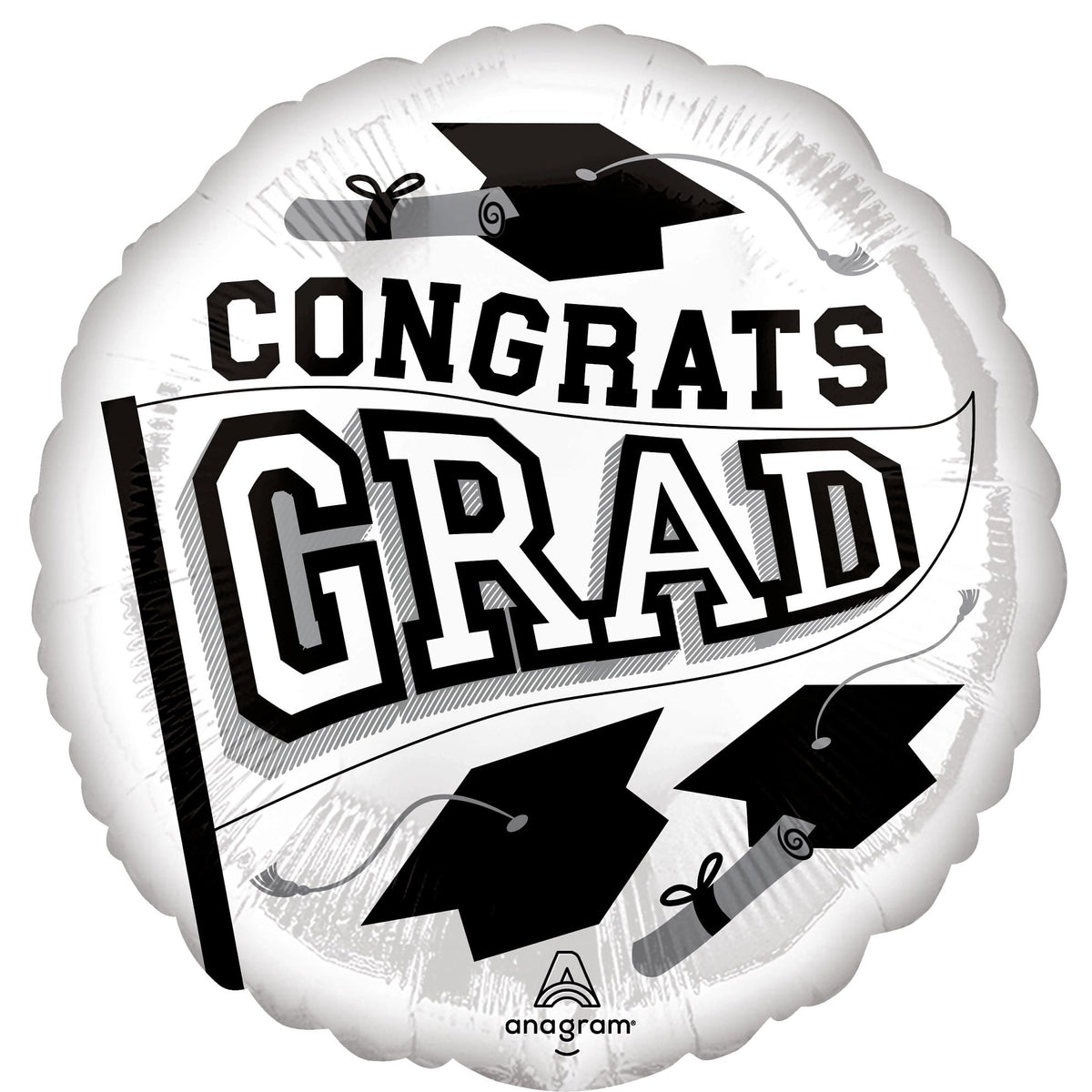 White "Be True to School" Graduation Foil Balloon