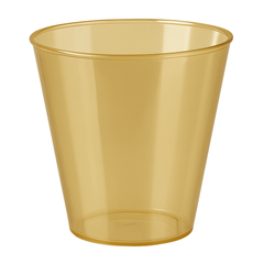 Gold 2 oz Plastic Shot Glasses - Party Pack of 100
