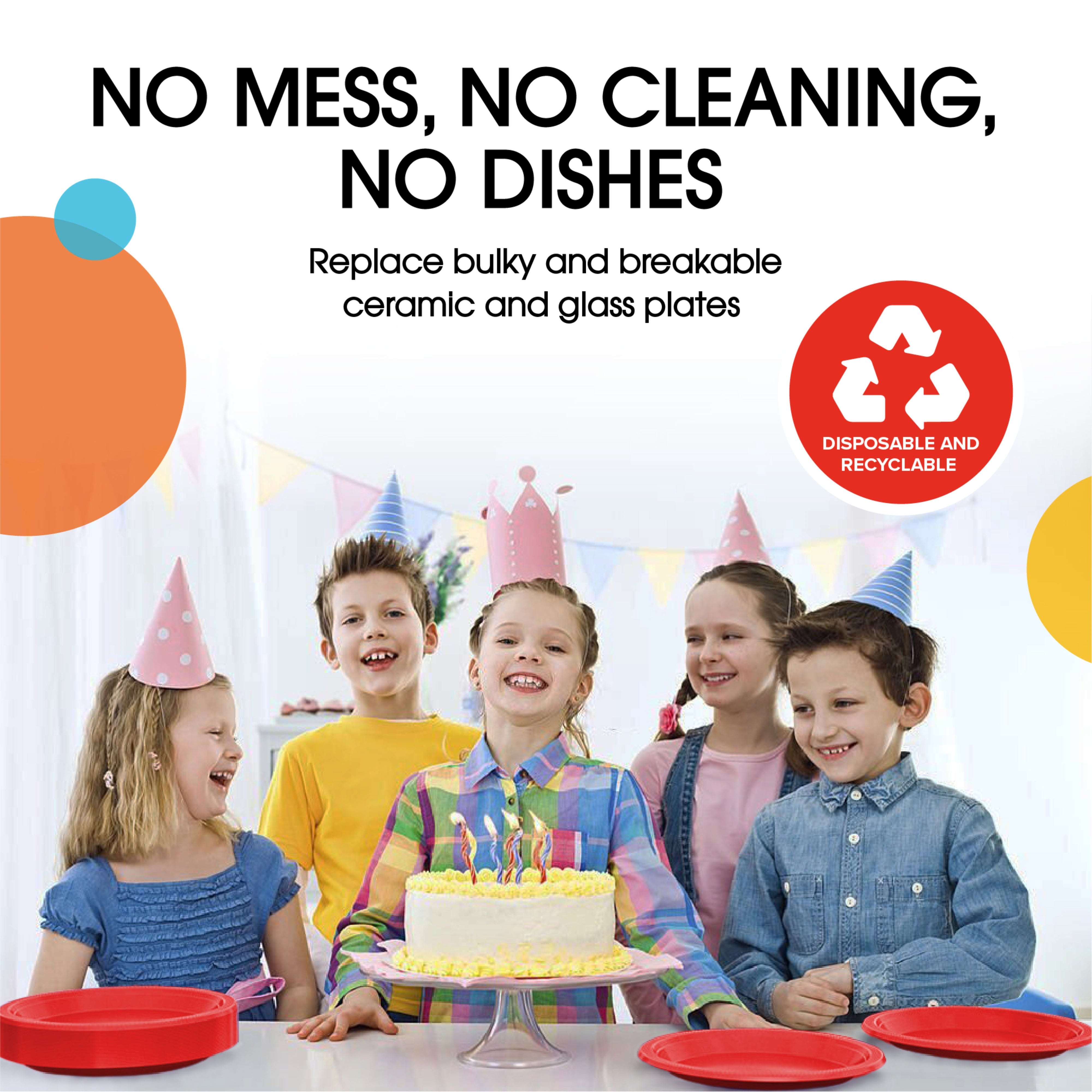 Little Gym - 7 In. Red Plastic Plates | 50 Ct.