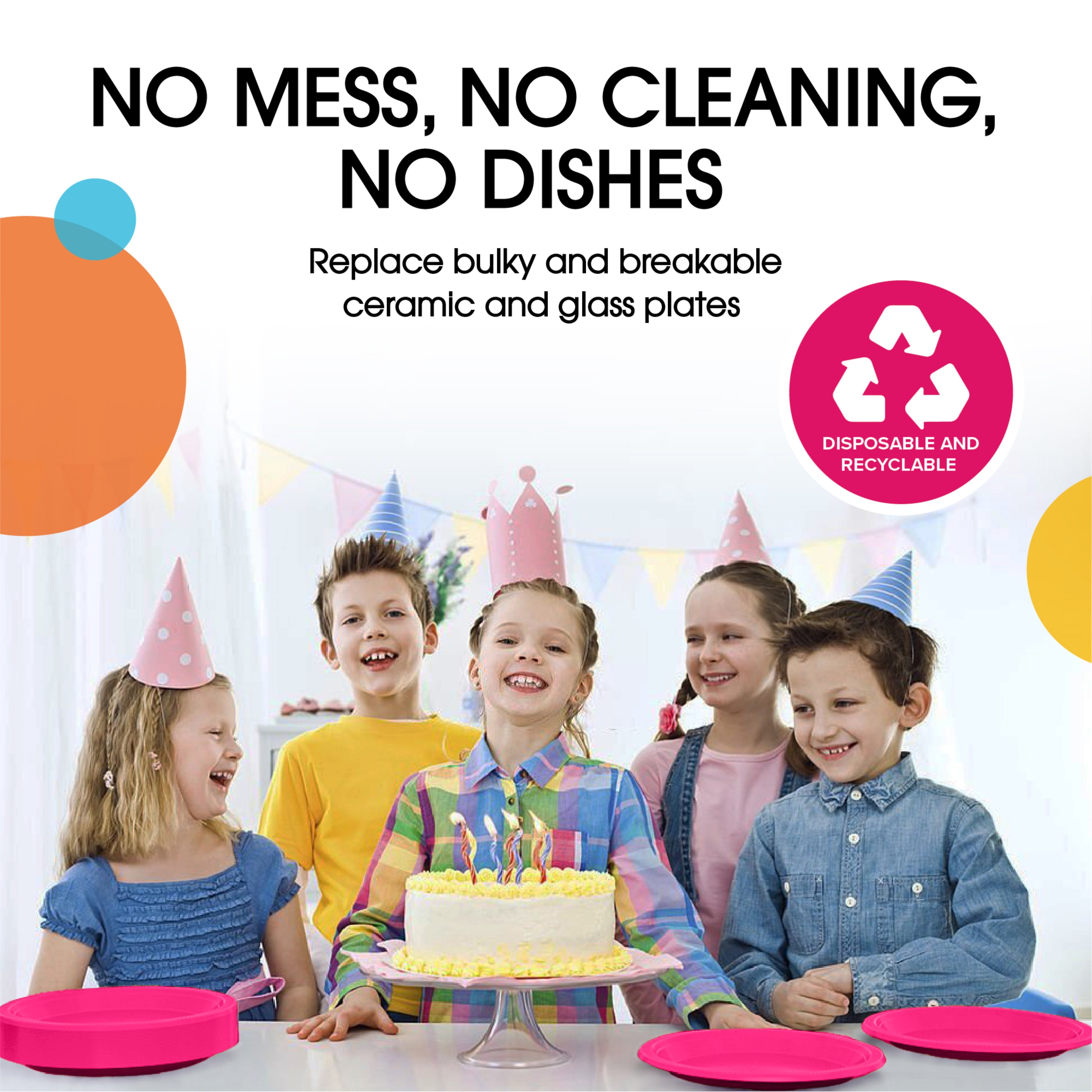 Little Gym - 7 In. Cerise Plastic Plates | 50 Ct.