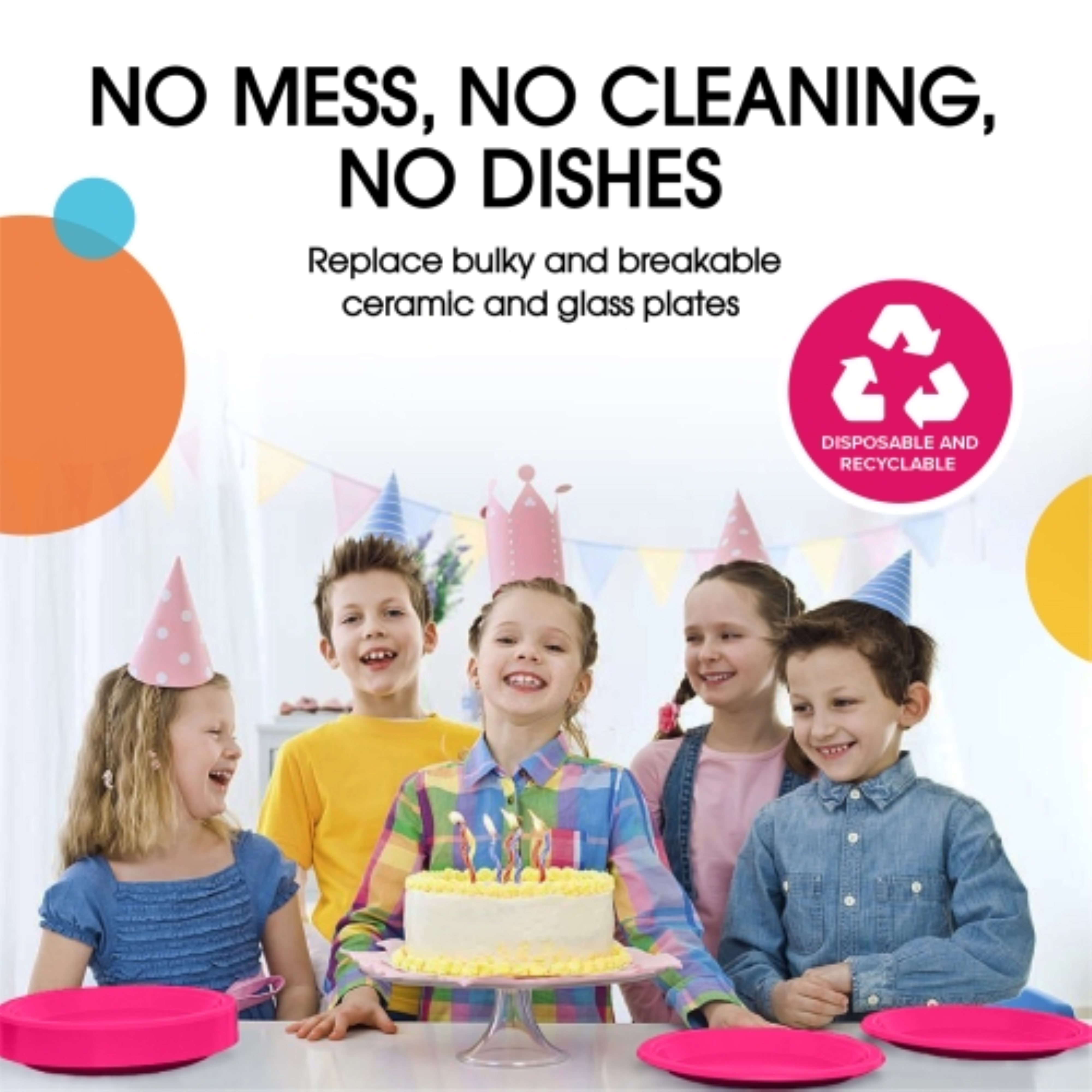 Little Gym - 9 In. Cerise Plastic Plates | 50 Ct.