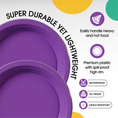 Little Gym - 7 In. Purple Plastic Plates | 50 Ct.