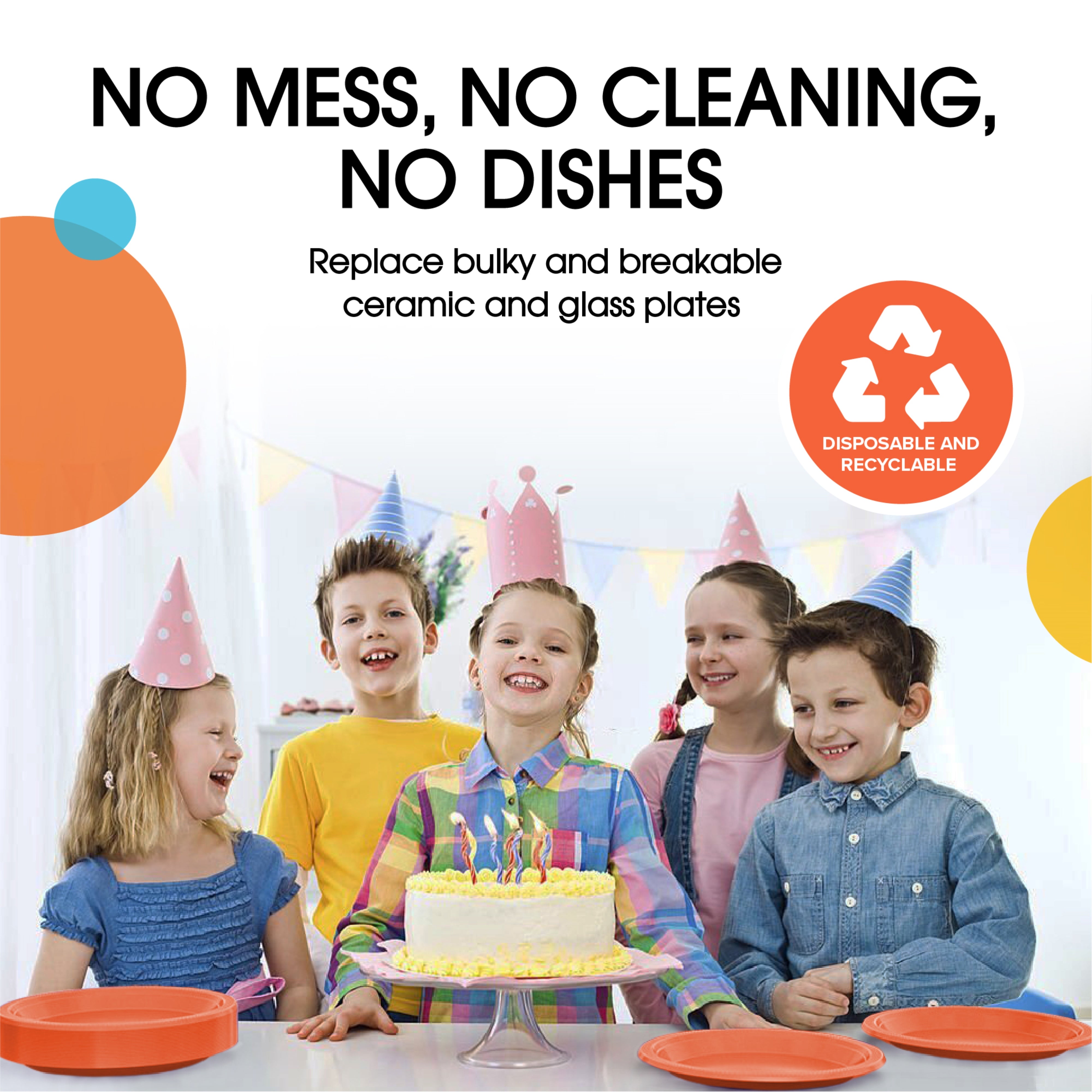 Little Gym - 7 In. Orange Plastic Plates | 50 Ct.