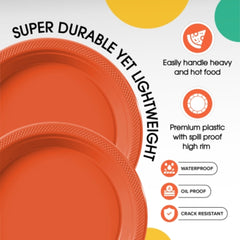 Little Gym - 9 In. Orange Plastic Plates | 50 Ct.