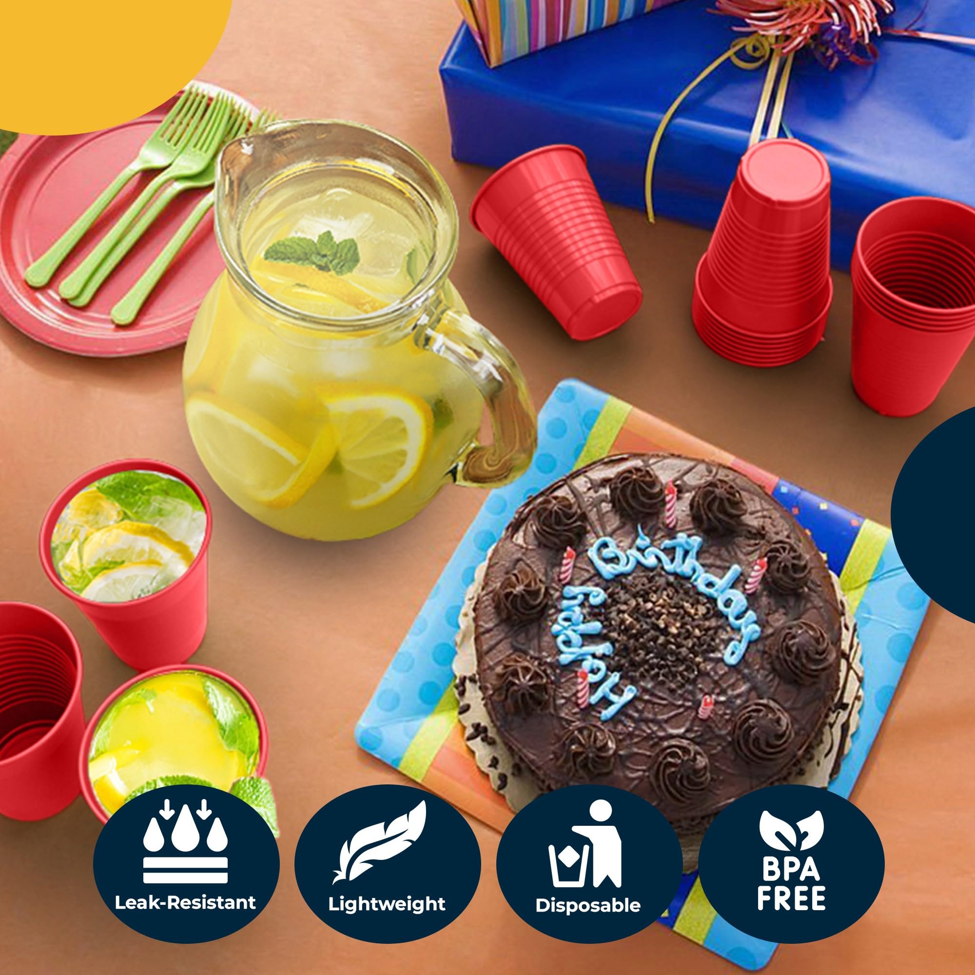 Little Gym - 12 Oz. Red Plastic Cups | 50 Ct.