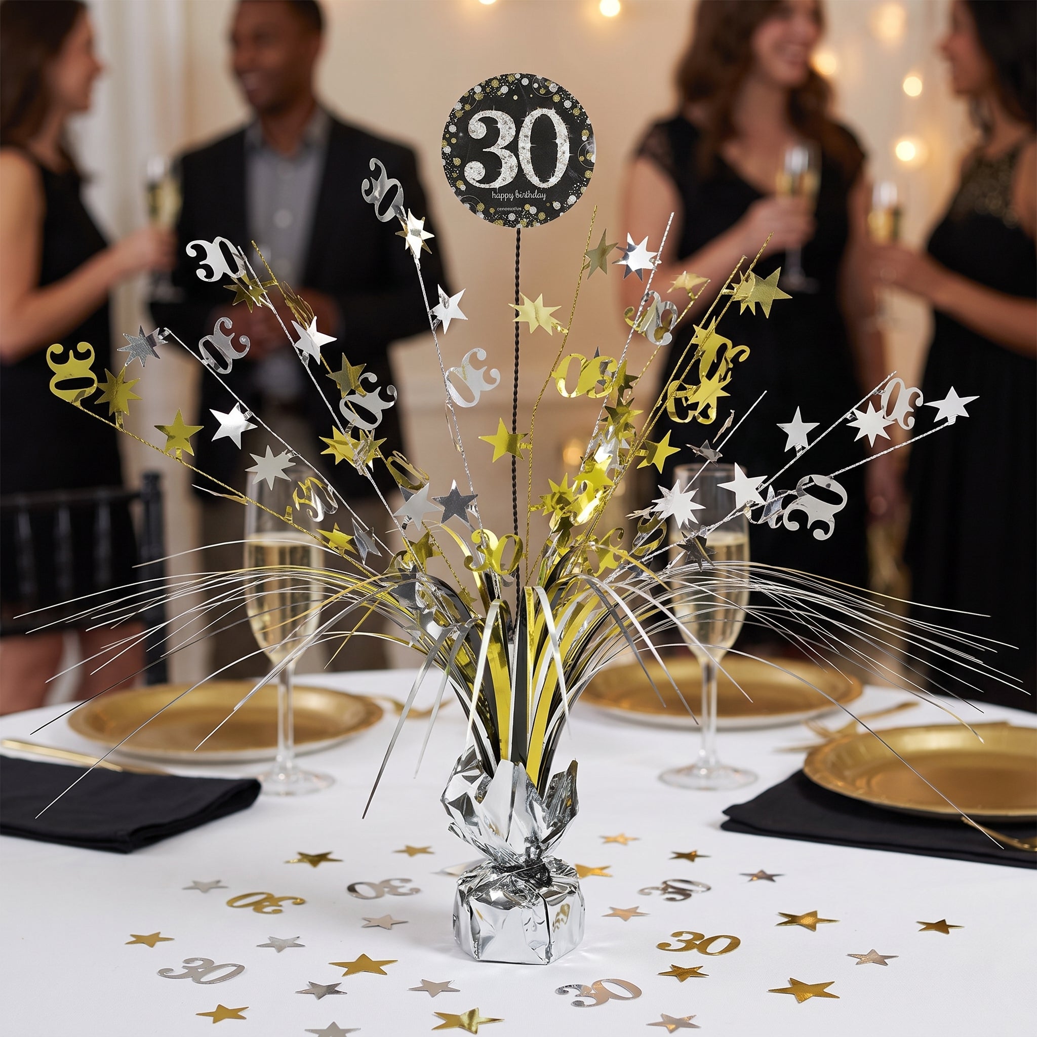 Sparkling Celebration 30th Birthday Spray Centerpiece