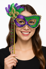 Mardi Gras Masquerade Stick Mask