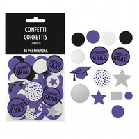 Purple Graduation Die-Cut Confetti