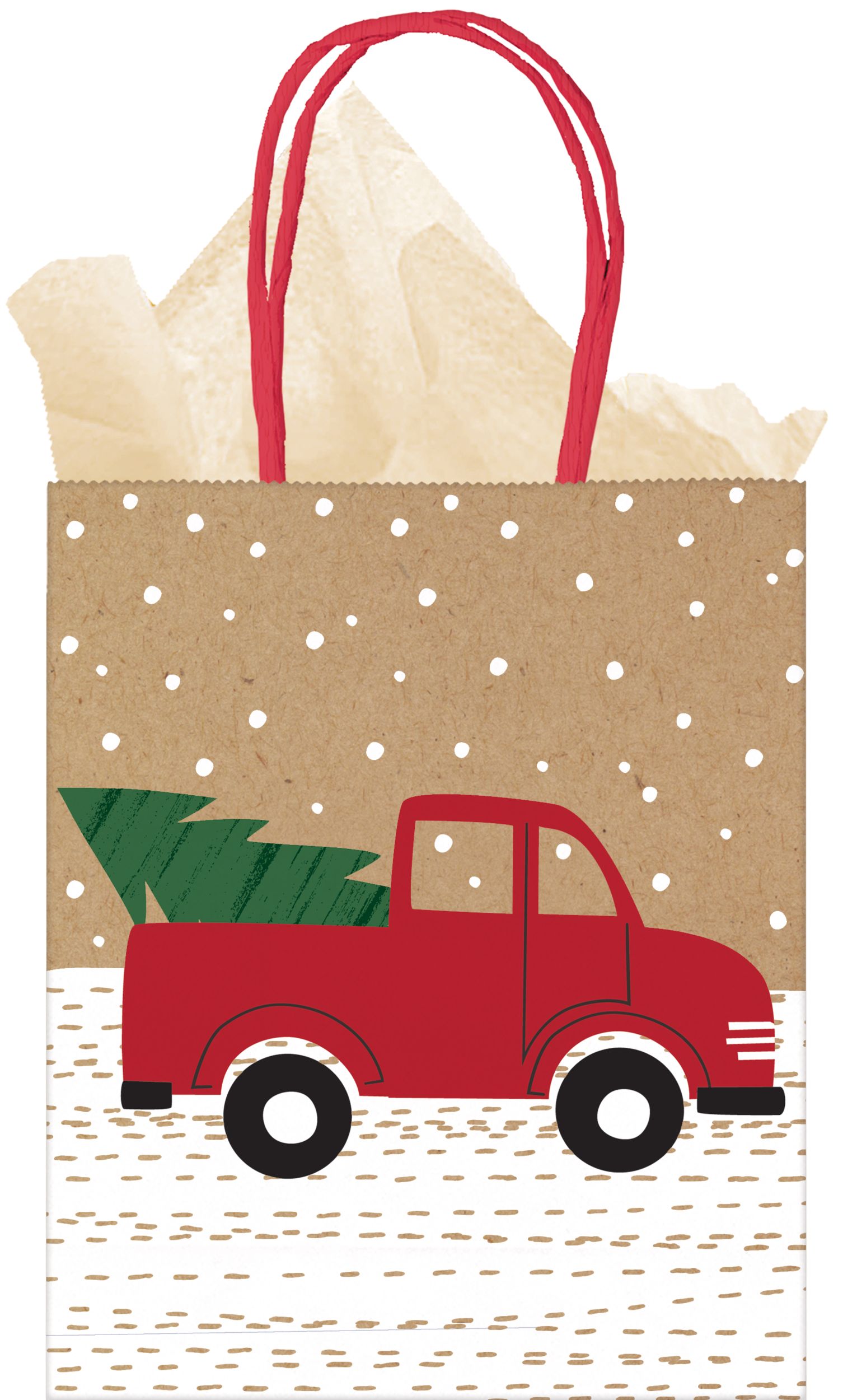 PMA - Kraft Christmas Gift Bags, 3-pk