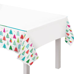 PMA - Christmas Merry Everything Plastic Table Cover, 54-in x 102-in