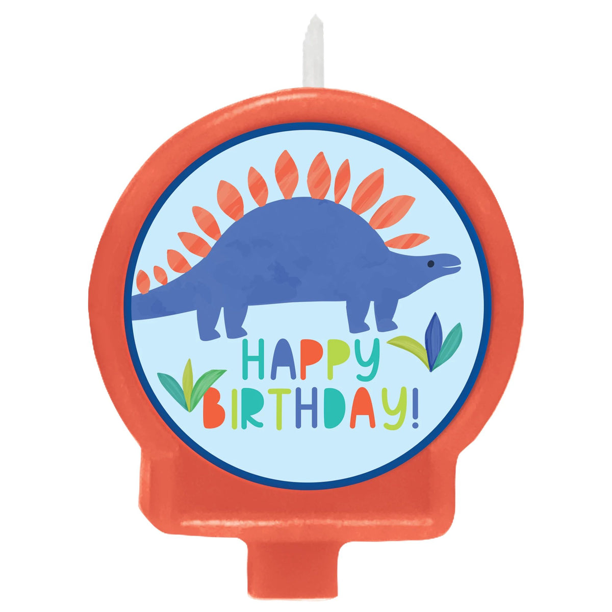 Little Gym - Partysaurus Stegosaurus Molded Birthday Candle - 1 Ct.