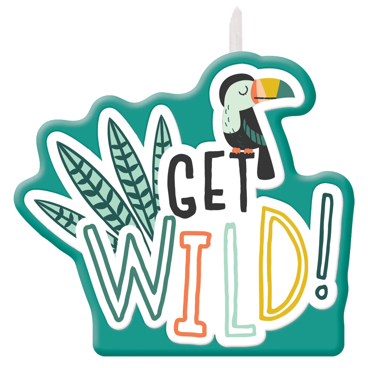 Little Gym - Get Wild Jungle Theme Birthday Candle - 1 Ct.