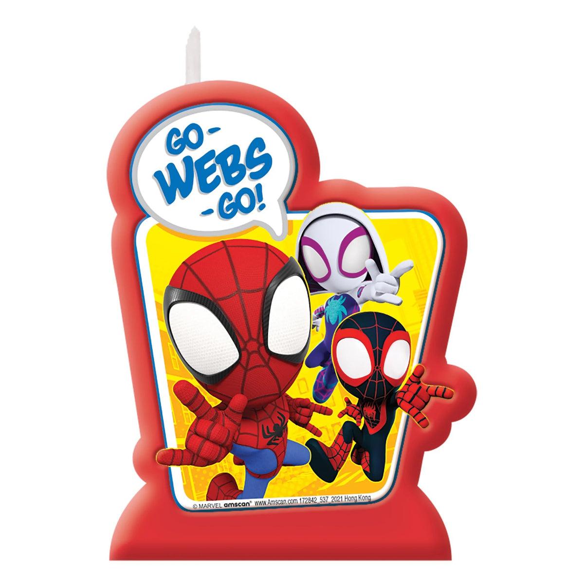Little Gym - Spidey & His Amazing Friends Birthday Candle - 1 Ct.