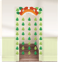 Little Gym - Dino-Mite Dinosaur Hanging Doorway Curtain Decoration, Green, 77-in, for Birthday Party - 1 Ct.