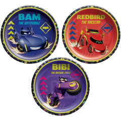 Little Gym - Warner Bros Batwheels 7" Round Paper Plates - 8 Ct.