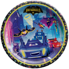Little Gym - Warner Bros Batwheels 9" Round Paper Plates - 8 Ct.