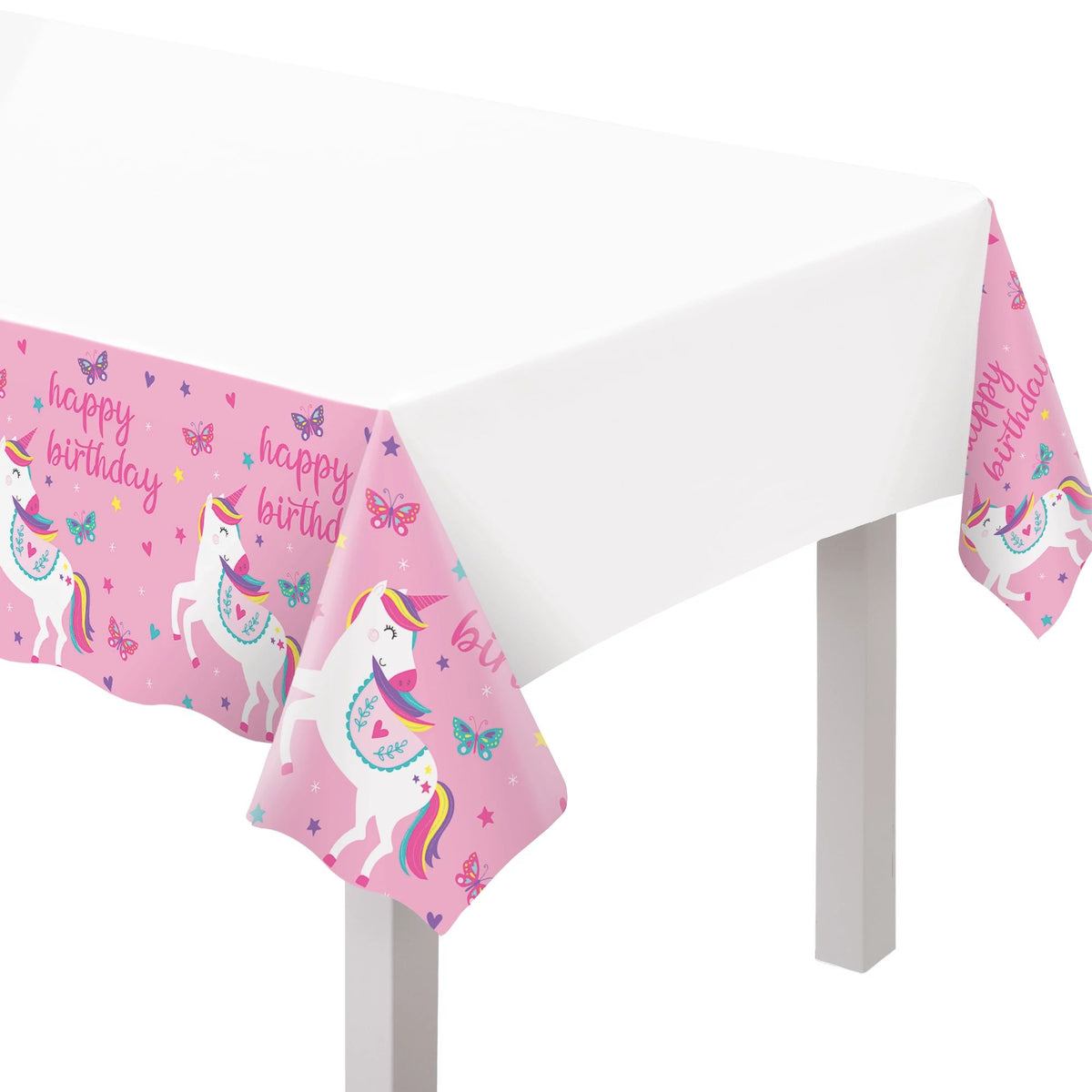 Little Gym - Enchanting Unicorn Birthday Plastic Table Cover - 1 Ct.