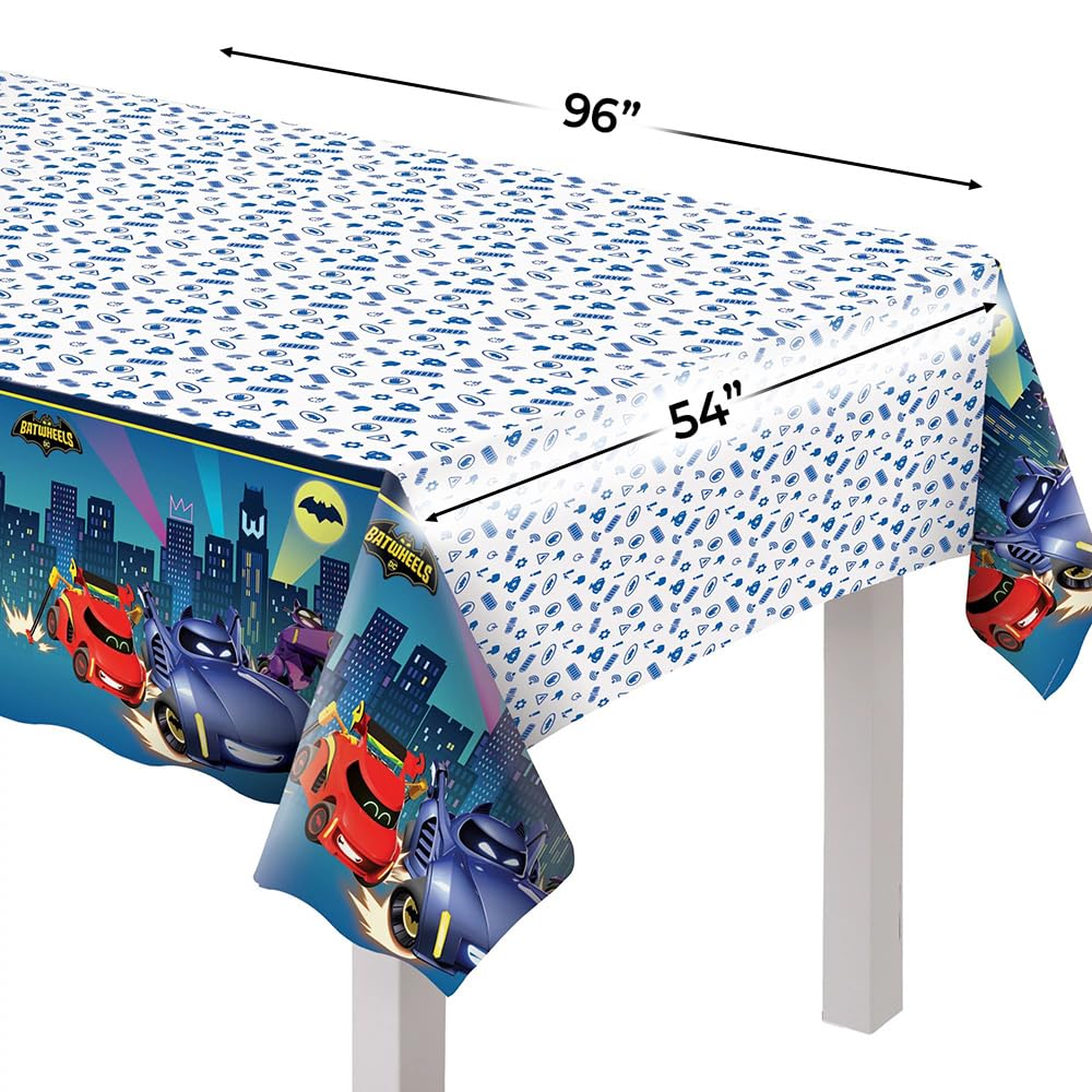 Little Gym - Warner Bros Batwheels Plastic Table Cover - 1 Ct.
