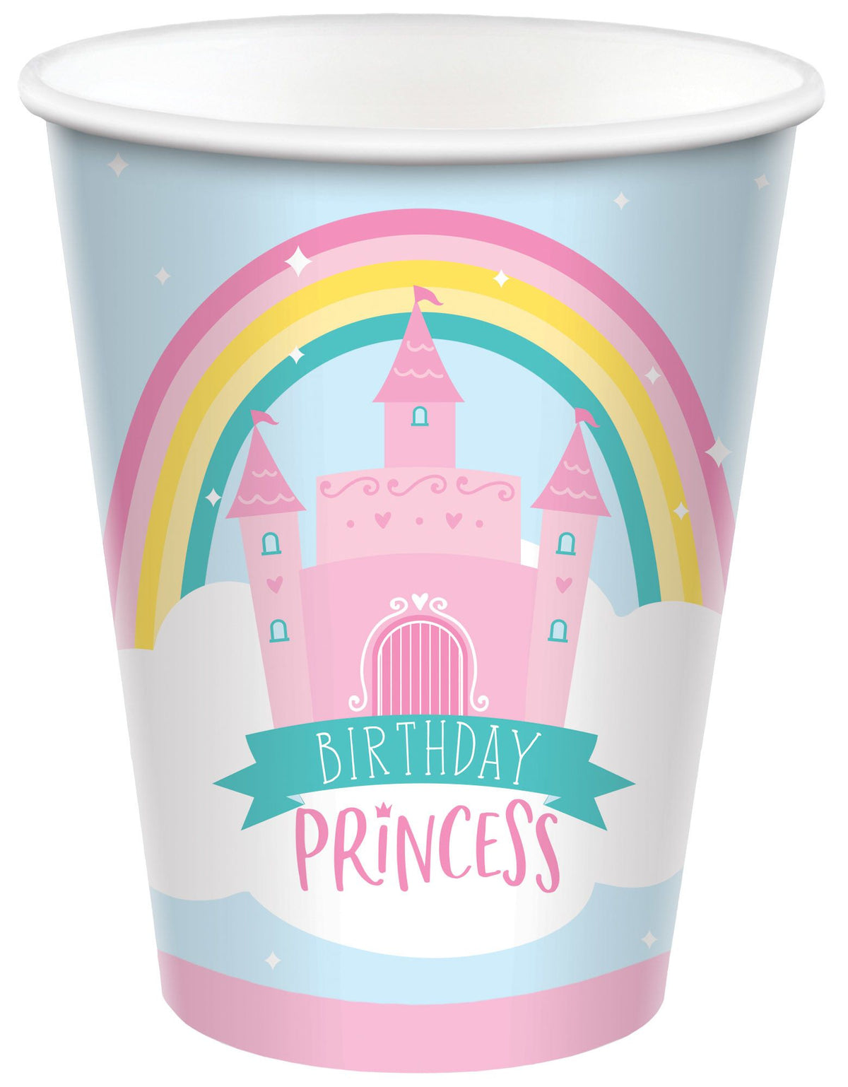 Little Gym - Princess Castle Birthday Paper Cups - 9oz - 8 Ct.