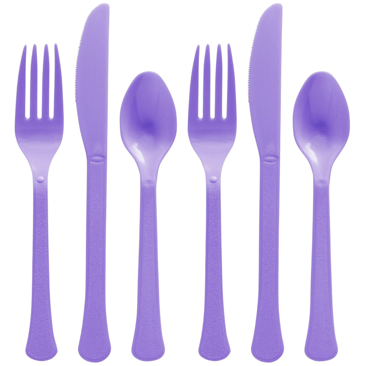Little Gym - Vibrant Purple Plastic Cutlery Set - Assorted - 200 Ct.