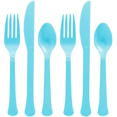 Little Gym - Caribbean Blue Assorted Plastic Cutlery Set -  200 Ct.