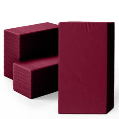 Burgundy Guest Towel Napkins - 40 Ct.
