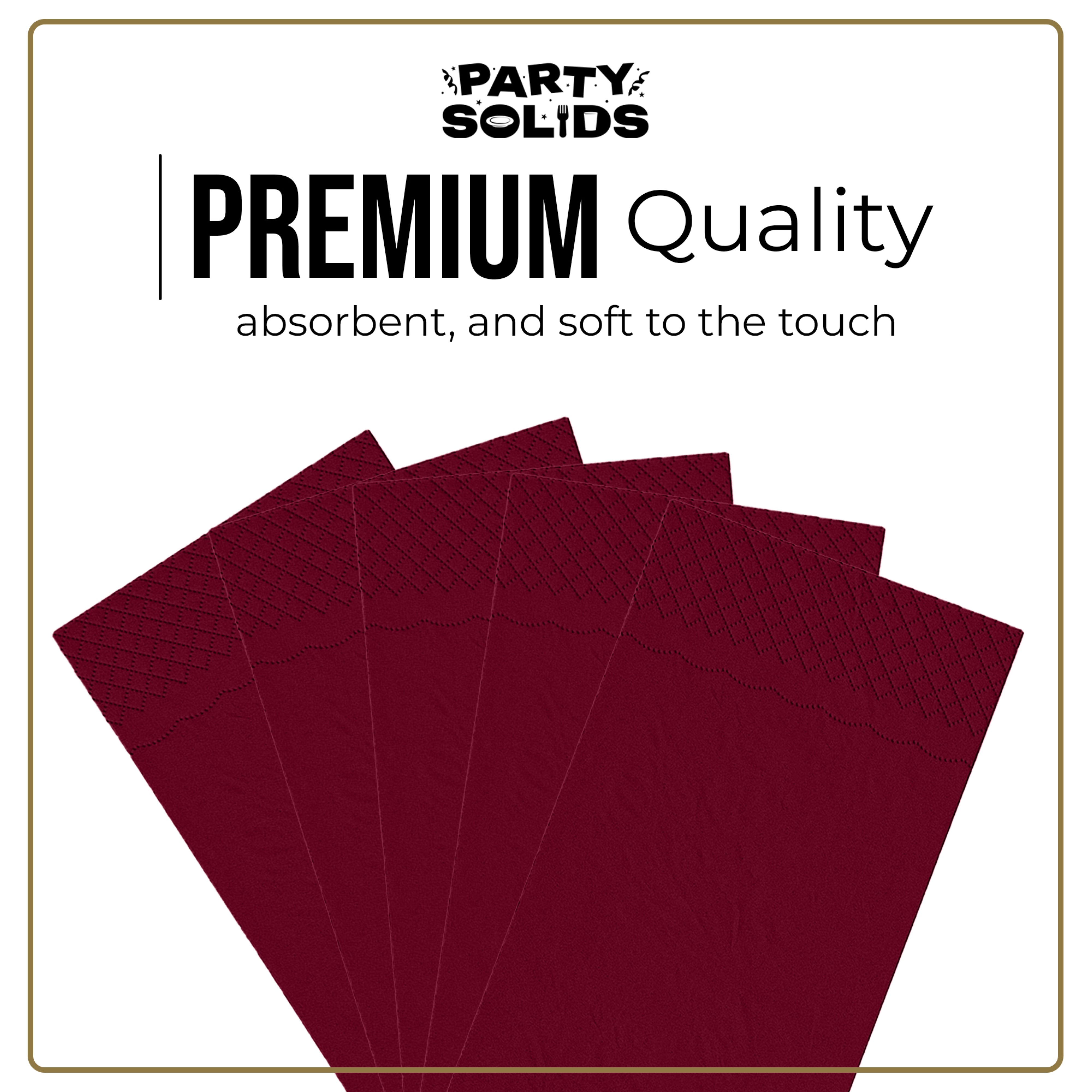 Burgundy Guest Towel Napkins - 40 Ct.