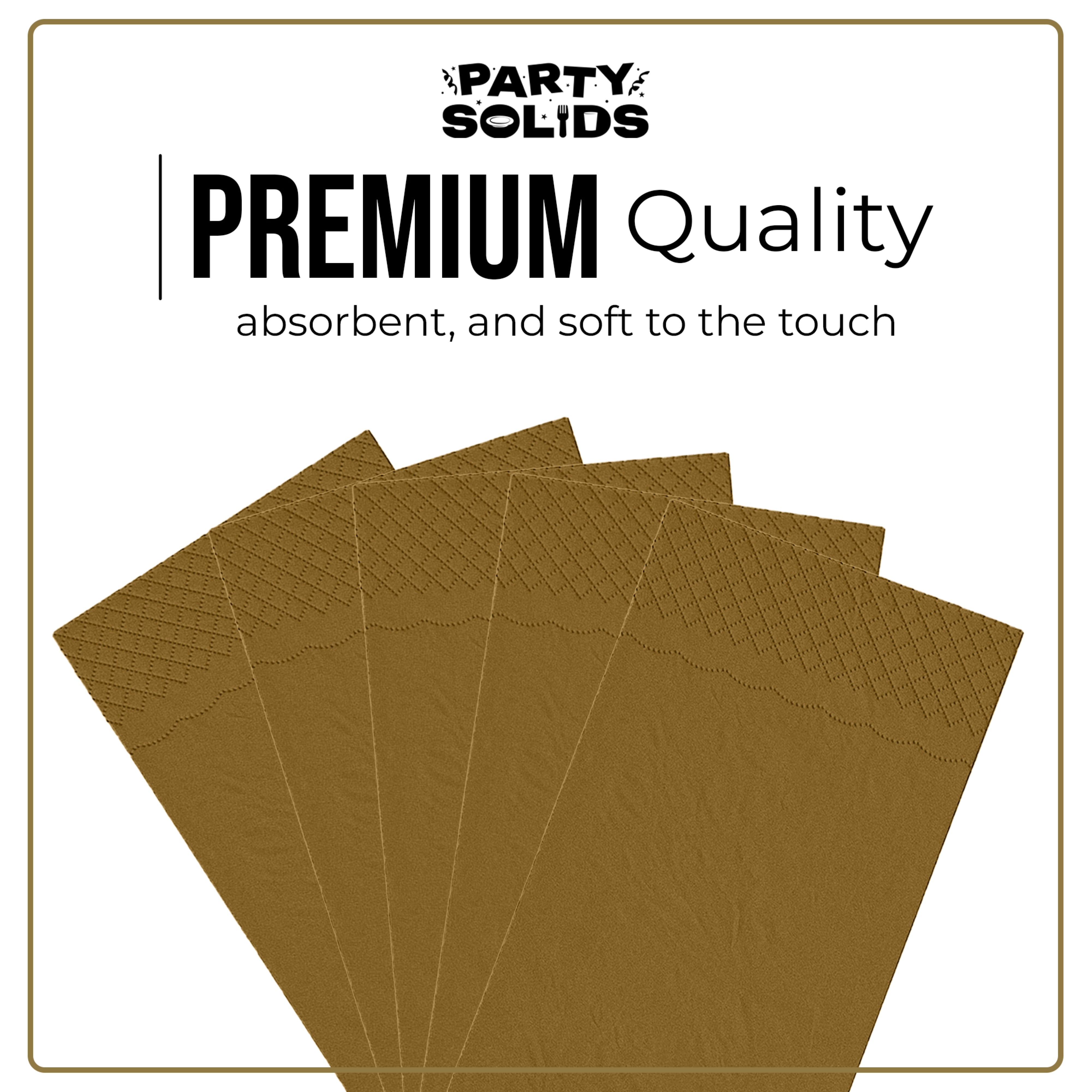 Gold Guest Towel Napkins - 40 Ct.