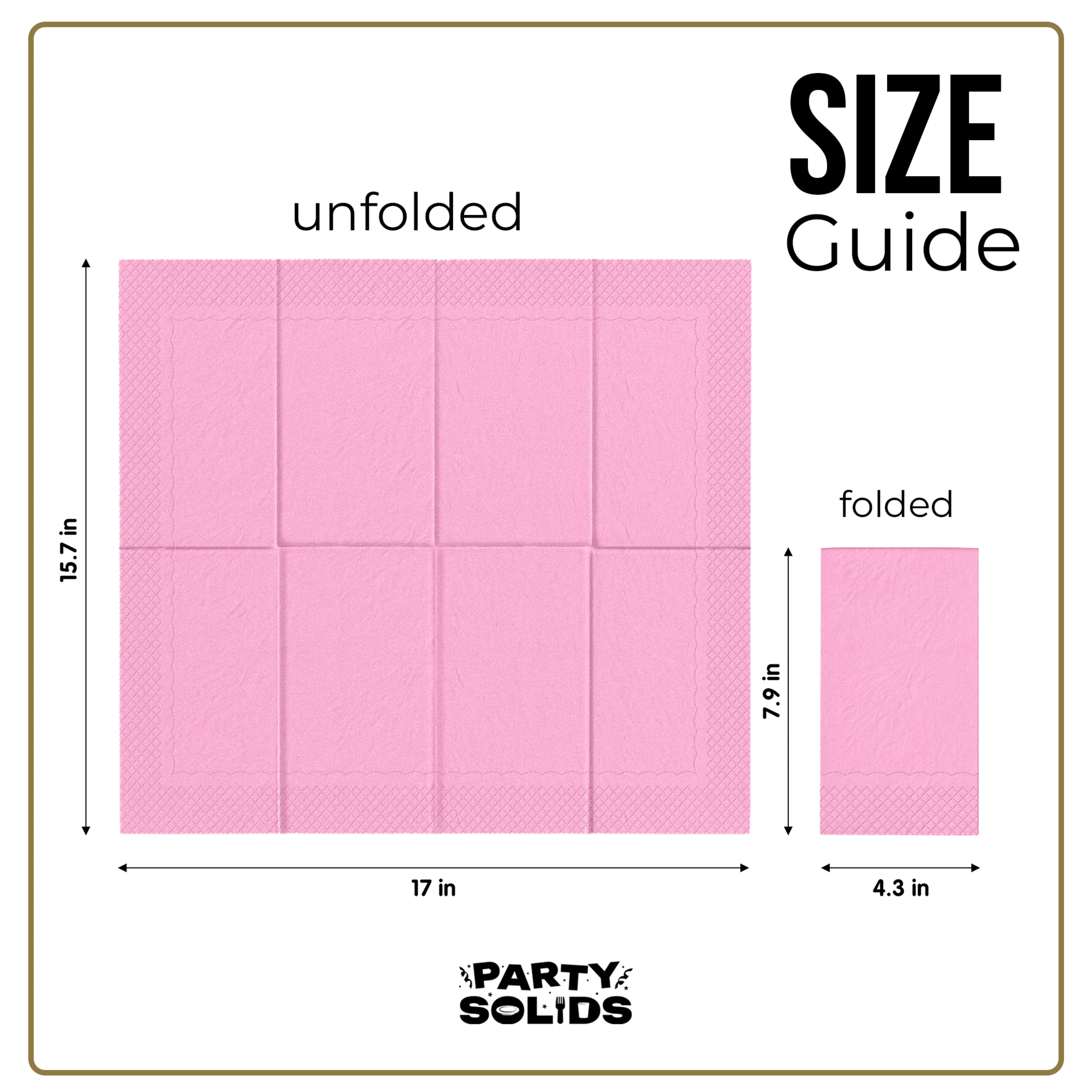 Pink Guest Towel Napkins - 40 Ct.